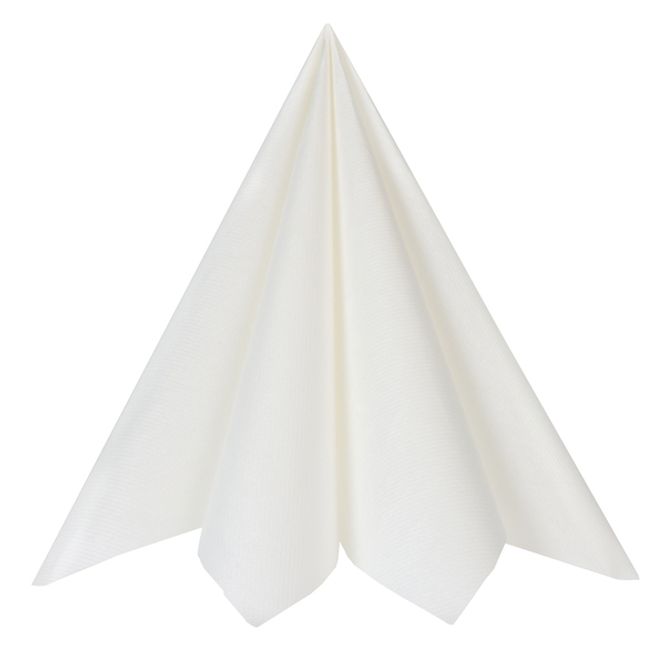 Hovedbilde Servietter Luksus Textile Touch - Hvit 20 stk