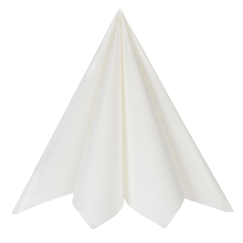 Servietter Luksus Textile Touch - Hvit 20 stk