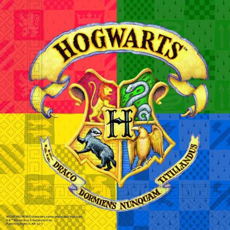 Harry Potter Hogwarts Houses Servietter 33x33 (20 stk)