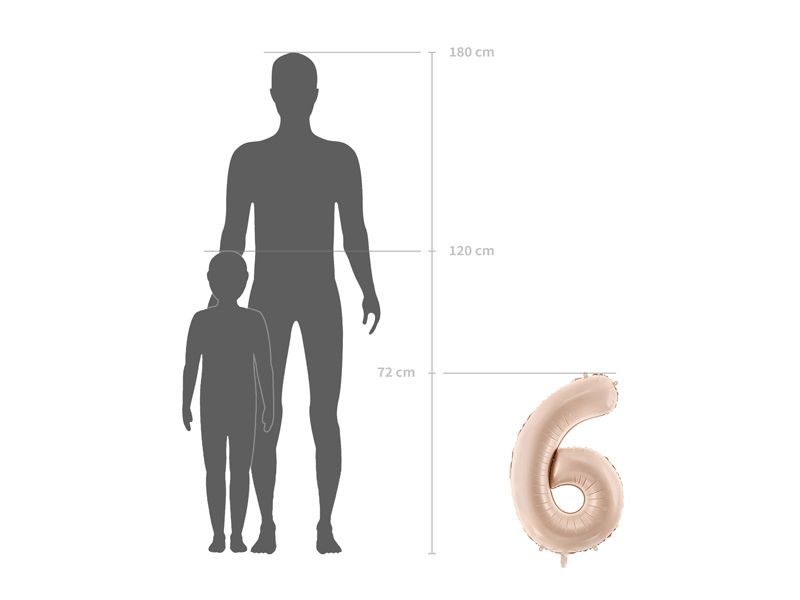 Tallballong ''4'', 72 cm, lys gull