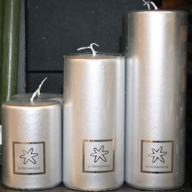 Hovedbilde Kubbelys 7x10/15/20cm Sølv