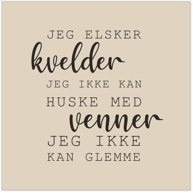 Hovedbilde Lunsjservietter Servietter “Jeg elsker ...