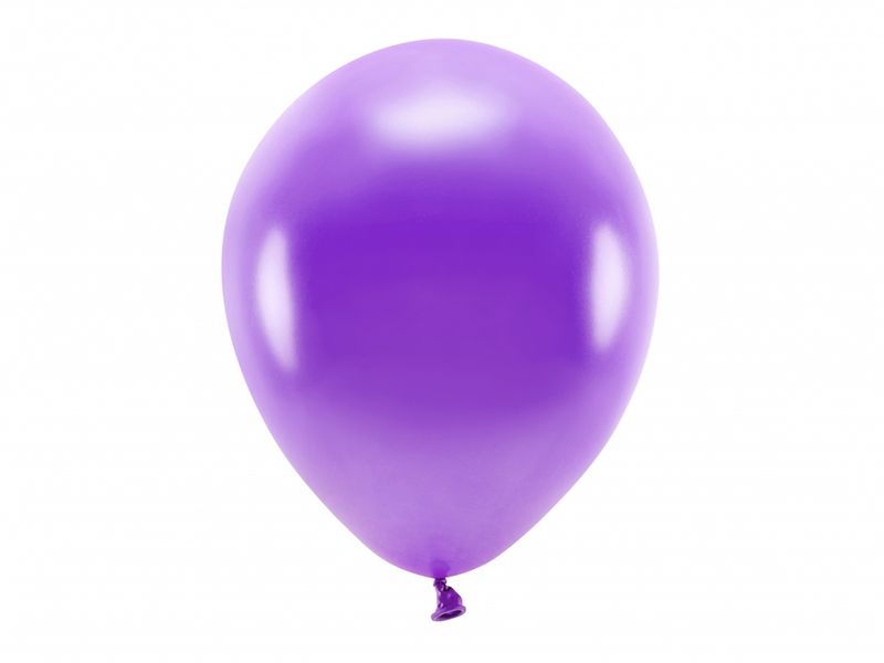 ECO Ballonger 10 Stk, 30cm - Metallisk, Fiolett