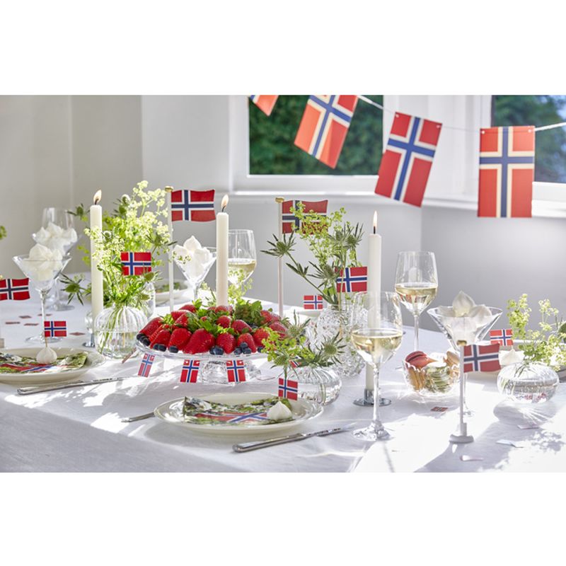 Girlander med norske flagg 3 meter – 7 flagg