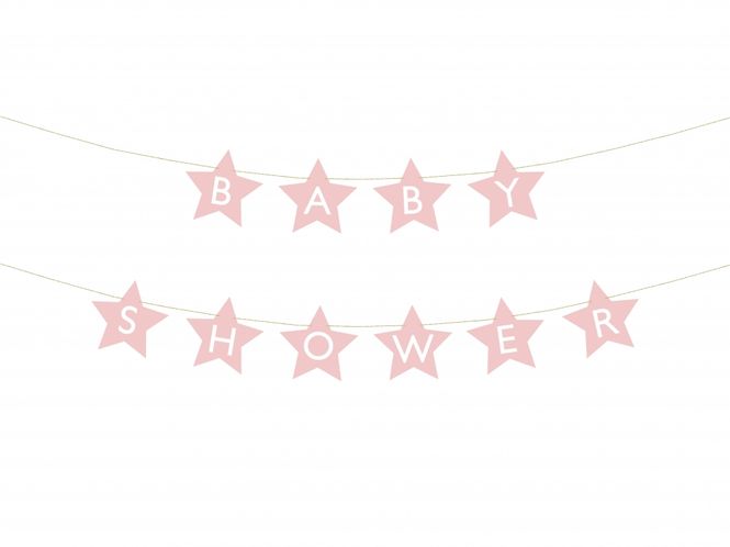 Hovedbilde Babyshower banner rosa