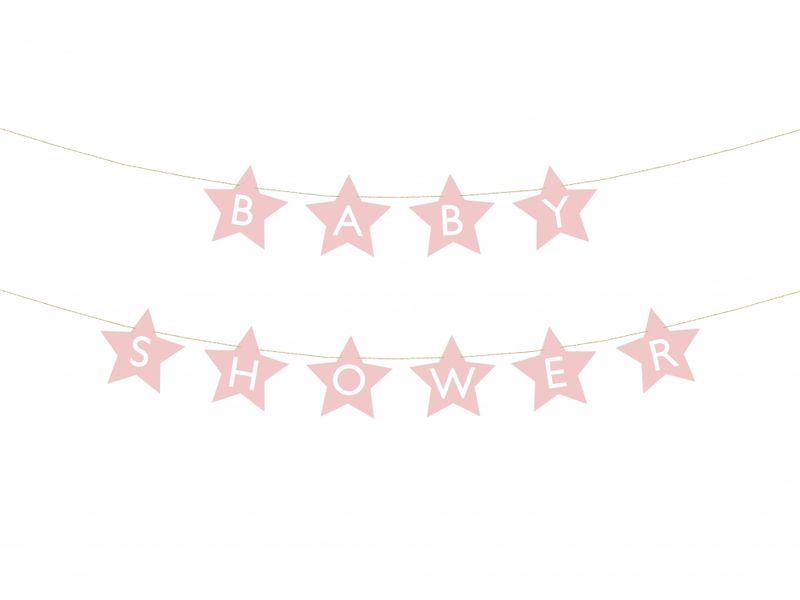 Babyshower banner rosa