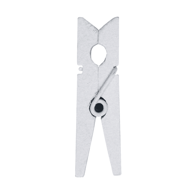 Hovedbilde Mini treklyper hvit 2,5 cm