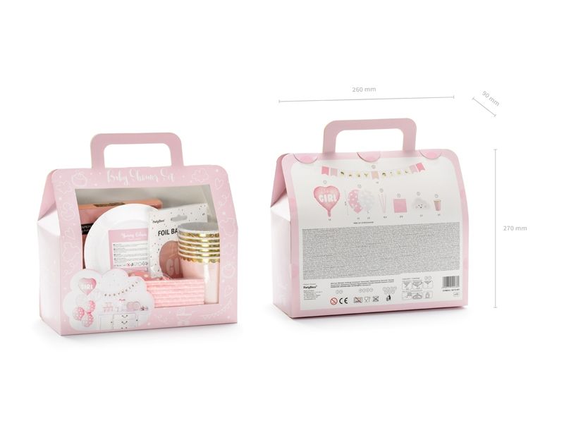 Babyshower sett Jente - 49 deler