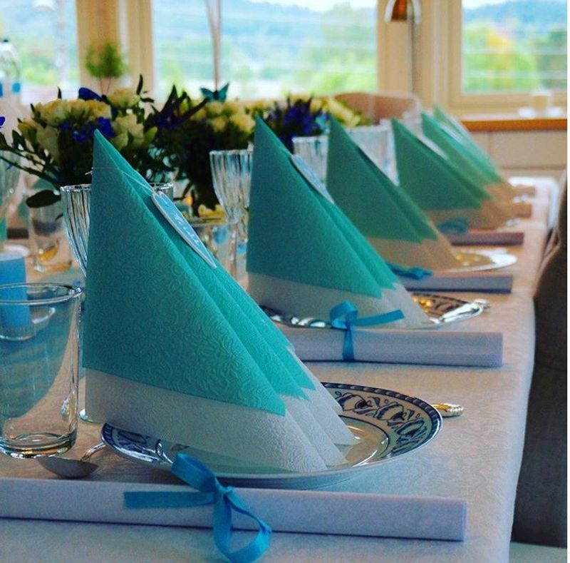 Elegance Aqua / Mint Lunsj Servietter