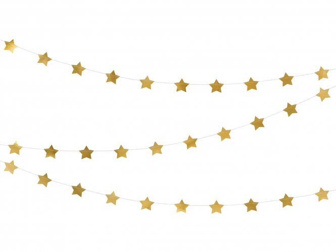 Hovedbilde Girlander Stjerner Gull