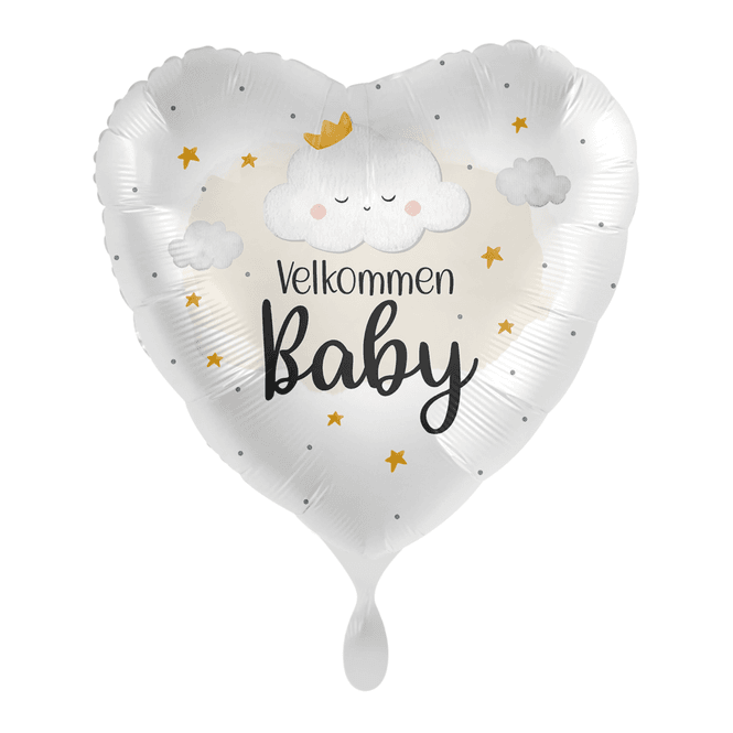 Hovedbilde Folieballong Velkommen baby – hjerte 43 cm