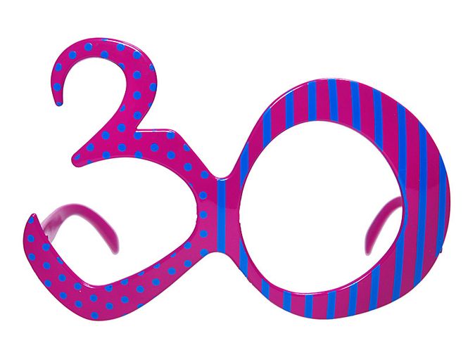 Hovedbilde Partybriller «30», fuksia