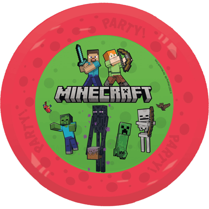 Hovedbilde Minecraft-tallerkener gjenbrukbare 21 cm, 4 stk