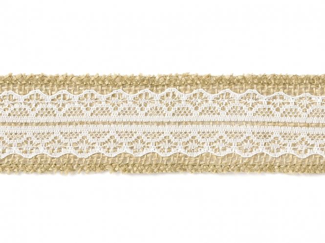 Hovedbilde Jute Pyntebånd Blonder 2