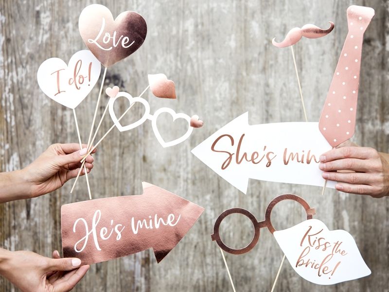 Photo Props Bryllup Rosegull