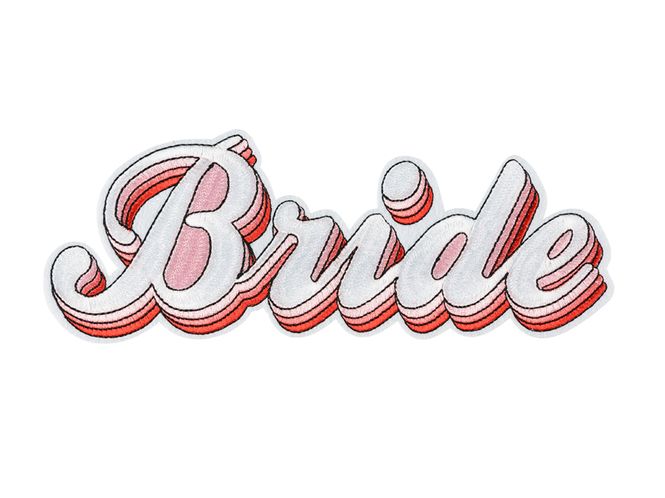 Hovedbilde Strykemerke Bride, 22×8 cm