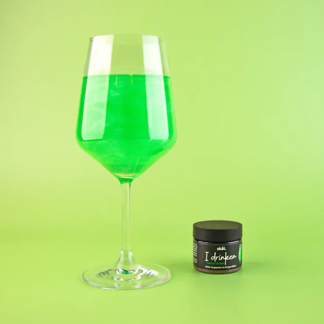 Hovedbilde Glitterfarge i drinken Cactus Green