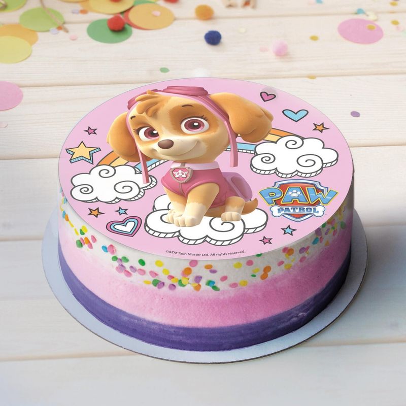 Paw Patrol Skye. Spiselig kakeskilt 20 cm