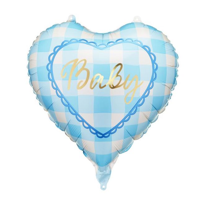 Hovedbilde Folieballong Hjerte Baby Blå 35 cm