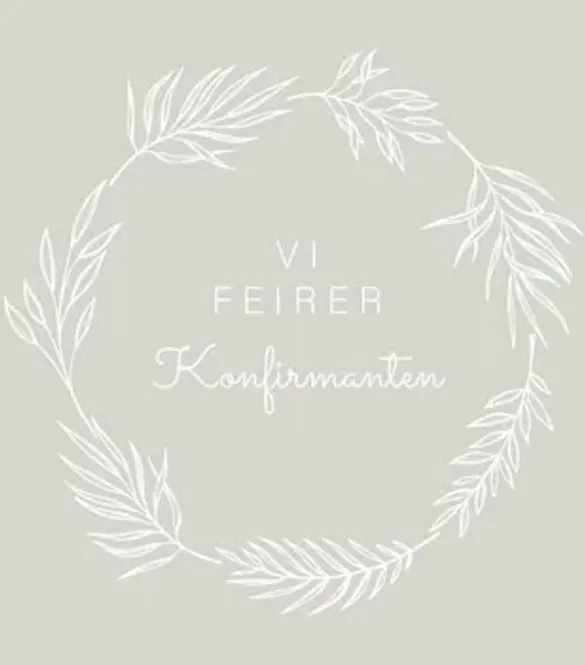 Hovedbilde Lunsjservietter Konfirmant  beige 33×33 cm