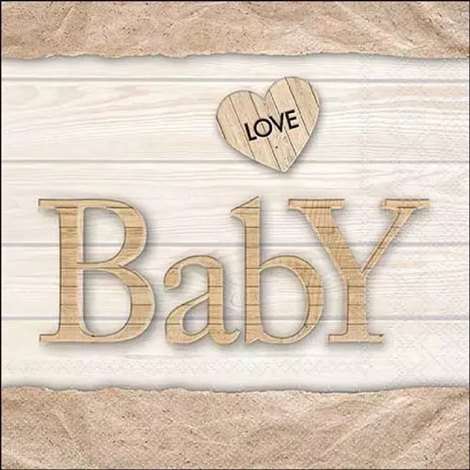 Hovedbilde Servietter Lunsj - Baby Love Natur