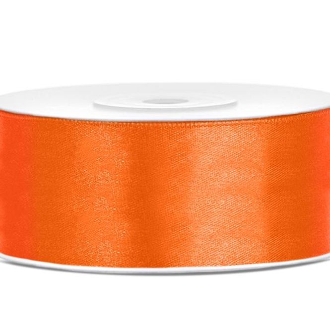 Hovedbilde Satengbånd oransje  25 mm x 25 m