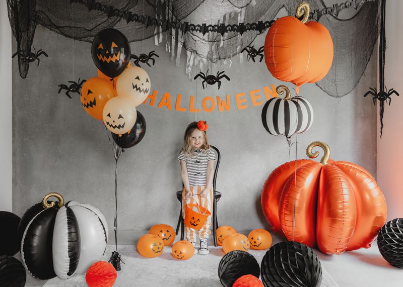 Stående folieballong 3D Gresskar 90 x 90 cm