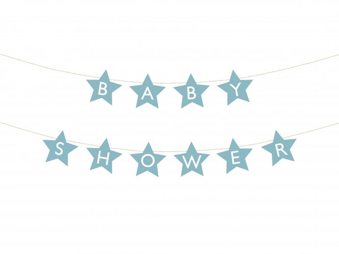 Hovedbilde Babyshower banner blå