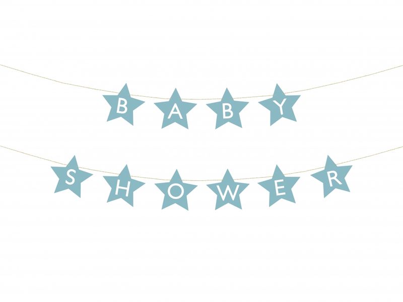 Babyshower banner blå