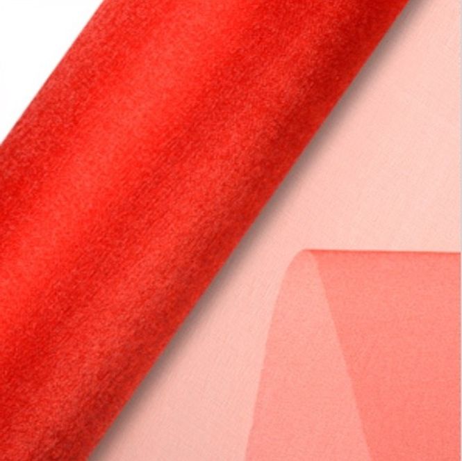 Hovedbilde Organza Rød 25m Snow Sheer